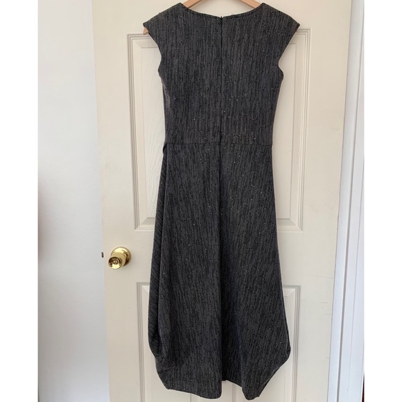 Italian Boutique Dress with shimmery sequins and modern bias cut skirt - Picture 6 of 7